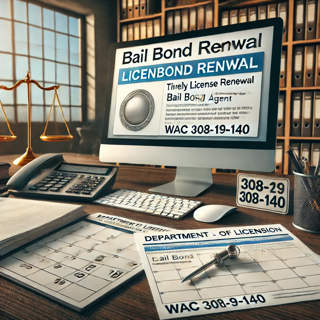 Washington's WAC 308-19-140 governs how bail bond agents renew their licenses.